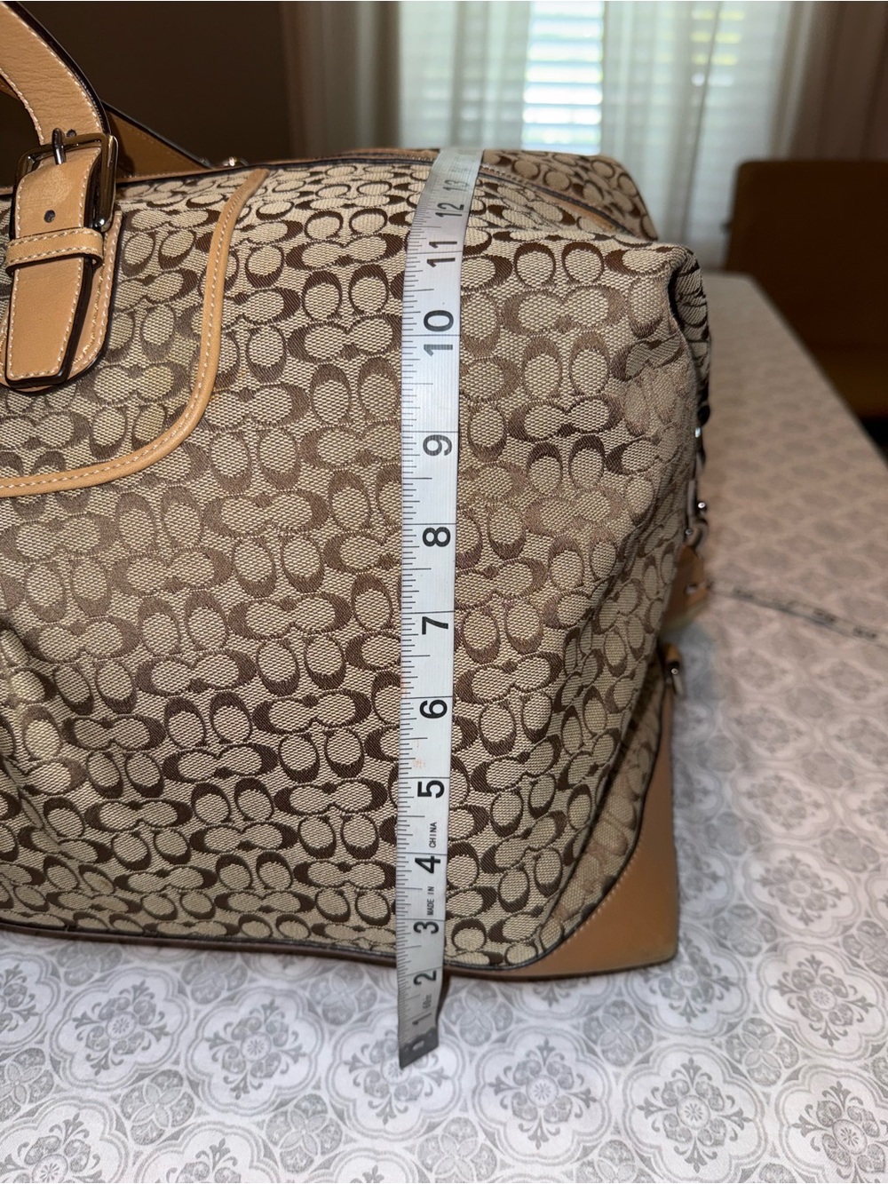 COACH DUFFLE LARGE OVER NIGHT BAG AUTHENTIC SIGNATURE MONOGRAM - Picture 14 of 15